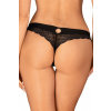 Obsessive Sexy tanga Chemeris - čipkové Čierna XL-2XL