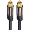 Optický kábel PremiumCord Kábel Toslink M/M, OD: 6mm, Gold 5m (KJTOS6-5)