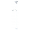 Rabalux Biela stojacia lampa Action s bielymi tienidlami pre žiarovky E27+E14 4061