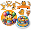 DIGITÁLNA TLAČ Jedlý obrázok na tortu GARFIELD MAČKA BAJKA + POSTAVY TEXT 23