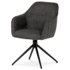 Jídelní židle, šedá, jemně hrubá látka, HC-536 GREY2