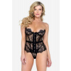 Čierny čipkovaný korzet Fantasy