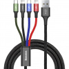 Baseus datový kabel 4v1 microUSB+USB-C+2xLightning 1,2m 3,5A černý 6953156278486