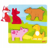 Goki drevené hmatové puzzle Zvieratká