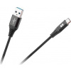 Kabel USB Rebel USB-A - USB-C 1 m Czarny (RB-6001-100-B)