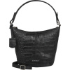 Burkely Cool Colbie čierna croco dámska kožená taška cez rameno, kabelka 27 x 20 cm