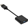 Adaptér DisplayPort/VGA, 15cm čierny, DP ver. 1.2
