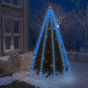 Svetelná sieť na vianočný stromček 250 LED, modrá 250 cm-ForU-328886