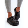 Čierne dámske masívne kroksy, 24SD19-7561 BLACK__31884-38/39 38/39