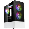 Kolink Kolink Observatory MX Mesh ARGB Midi Tower Case - Black/White midi tower púzdro, herné puzdro, PC skrinka čiernobiela; OBSERVATORY MX MBW