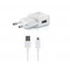 EP-TA200EWE + ECB-DU4EWE Samsung 15W Cestovní nabíječka + microUSB Datový Kabel White (OOB Bulk)