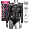 Calexotics - radiance long sleeve bodysuit rhine plus size