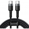 Baseus datový kabel Cafule USB-C PD2.0 100W 2m 20V 5A šedo-černý CATKLF-ALG1