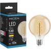 Mexen Vintis LED žiarovka filament špirála E27, G95, 6W, Teplá - 2700K, 530 lm, jantárová - L167-E27-0627-50