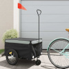 vidaXL Vozík za bicykel, čierno sivý 45 kg, železo 94105