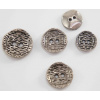Dierkový pokovený gombík - striebro - priemer 2,14 cm