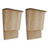 Domček pre netopiere, 22 x 12 x 34, sada 2 ks - Hnedá - 100135-62279
