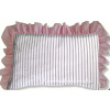 Obliečka na vankúš - Dekoratívne dielňa vankúšovej komory Olo 60 x 50 cm (Ozdobná obliečka na vankúš s volánovými pruhmi sivoružová 60x50)