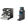 Rocket Espresso Appartamento TCA, black/copper + Rancilio Rocky Doserless, black