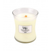 WoodWick Linen vonná svíčka s dřevěným knotem 275 g