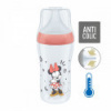 Dojčenská fľaša NUK Perfect Match MICKEY Temperature Control 260 ml red Červená