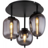 Globo Lighting Blacky stropné svietidlo 3x40 W čierna-dymová 15345-3D