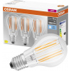 Osram 3PAK LED žiarovka E27 A60 CL 7,5W = 75W 1055lm 4000K Neutrálne 300° vlákno BASE