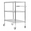 Díelenský a cateringový vozík, rovné police, 46 x 92 x 100 cm, max 100 kg, 3 pol.