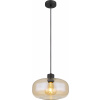Globo Lighting Giuseppe závesné svietidlo 1x40 W čierna-jantárová 15566HA