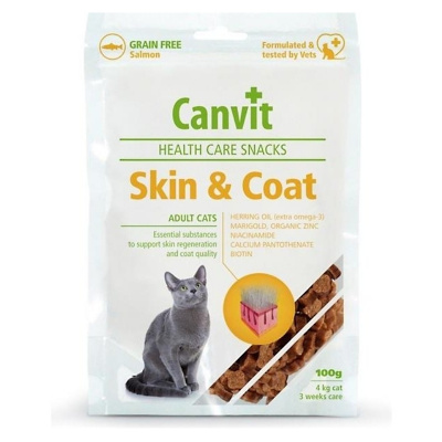 CANVIT Cat Pamlsok Health Care Skin & Coat Snack 100g