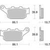 Brzdové destičky Brembo zadní TRIUMPH 600 Speed Four rok 03-06