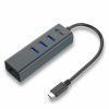 USB rozbočovač C i-Tec C31METALG3HUB Sivá 60 W