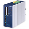 Planet IGS-4215-8T4X priemyselný L2/L4 switch, 8x1Gb, 4x10Gb SFP+, -40~75°C, 9-48VDC, IP30, fanless