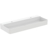 Ideal Standard Conca - Nástenné dvojumývadlo 1200 mm, brúsené, bez prepadu, IdealPlus, biela T3844MA