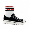 TENISKY MARNI TROMPE L'OEIL JACQUARD HI-TOP SNEAKERS BLACK