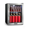 Klarstein Beersafe M, chladnička, energet. trieda C, LED, 2 kovové police, sklenené dvierka, čierna (HEA-Beersafe-M)