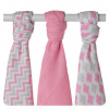 KIKKO Bambusové plienky Scandinavian Baby Pink Mix 3ks