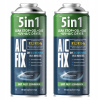 2x Plyn do klimatizácie AC FIX 5v1 R134a tesniaci prostriedok farbivo olej vysúšadlo