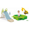Set šmykľavka a pieskovisko s vodnou dráhou Toboggan GM Slide Life Smoby dĺžka šmyku 150 cm s vodotryskom a bager