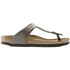 BIRKENSTOCK Sandále Gizeh Nobuck Birko-Flor Regular - Stone Šedá