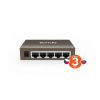 Tenda TEG1005D - 5x 10/100/1000 Mbps Switch, Fanless-bez ventilátorů, ochrana proti přepětí