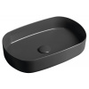 Isvea INFINITY OVAL keramické umývadlo na dosku, 55x36cm, antracit SPH 10NF65055-2C