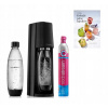 Sóda Stream Terra čierna sýtiaca voda 1 fľaša (SodaStream Terra Black Water Saturator + Kniha Koktaily plné bublín)