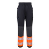 PORTWEST Kalhoty KX341 Hi-Vis Flexi do pasu, reflexní POR-KX341KORM M Černá/oranžová