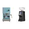 Profitec GO, blue + Eureka Atom 60, black