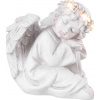 Magichome Dekorácia MagicHome, Sediaci anjel, LED, polyresin na hrob 15x15x14,5cm