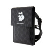 Púzdro Karl Lagerfeld Saffiano Monogram Wallet Phone Bag Choupette NFT, čierne