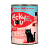 Výhodné balenie Lucky Lou Adult 24 x 400 g - hydinové a hovädzie