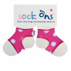Kikko Sock Ons držák ponožek Navy stripes Pink Spots 6-12m