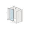 JIKA PURE sklenená bočná stena 79,5 cm 78,4 x 200 cm 2.6842.0.002.668.1